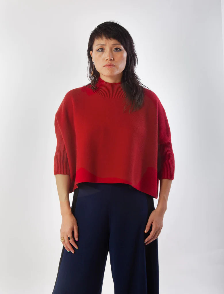 Aja Sweater-Scarlet O/S