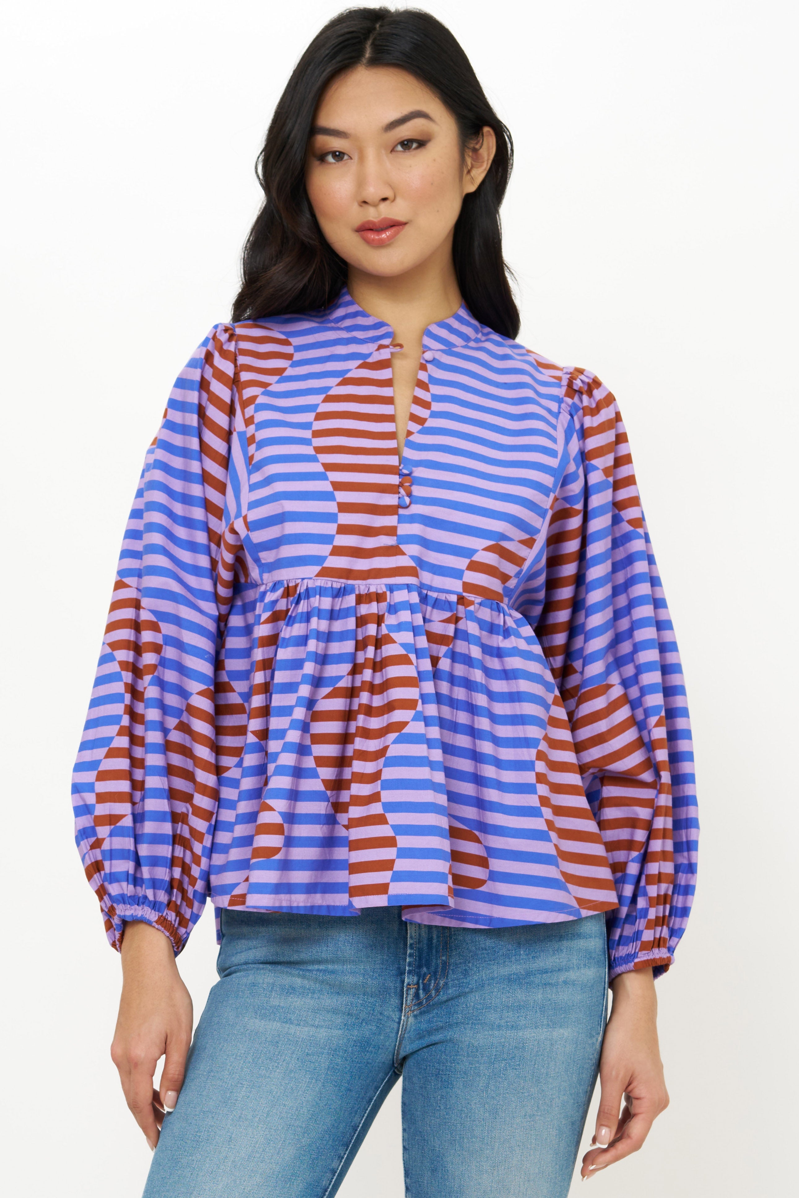 Mandarin Balloon Top Haring Peri