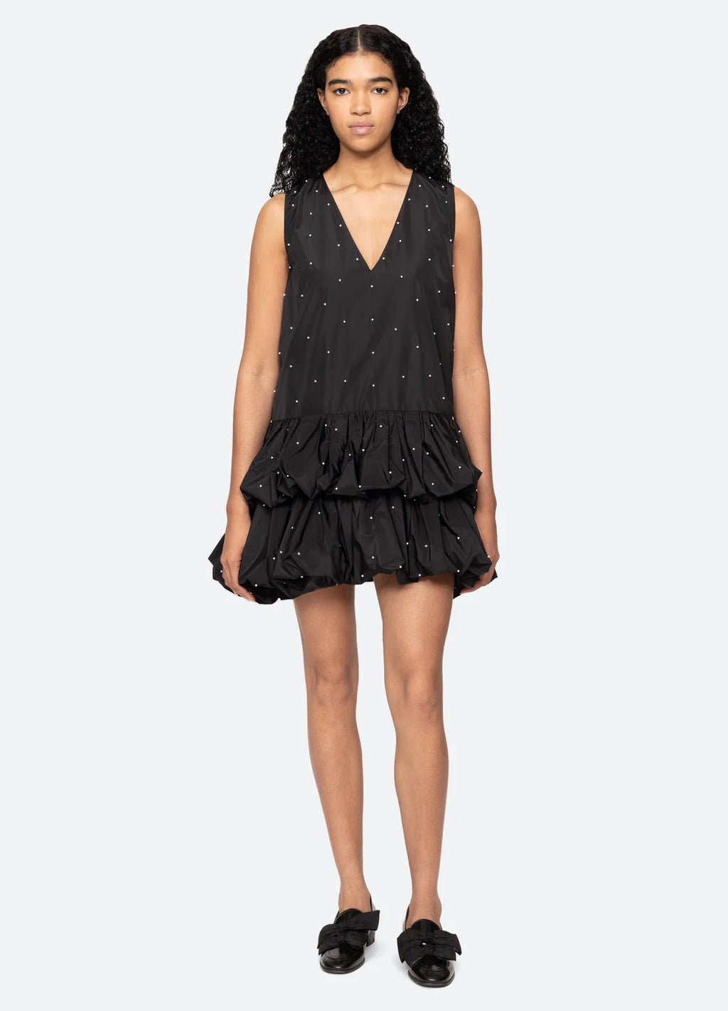 Alberta Pearl Bubble Dress Black