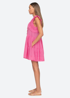 Cole Flutter Sleeve Dress Pink