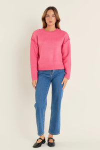 Top Stitch Knit Pink/Fuchsia