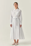 Shirt Midi Dress Off-White