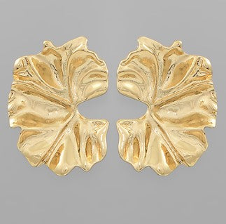 Gold Petal Earrings