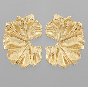 Gold Petal Earrings