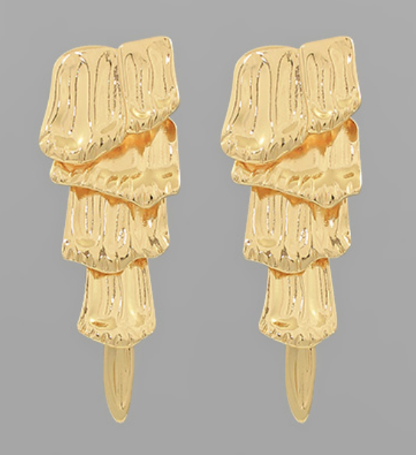 Gold Layer Drop Earrings