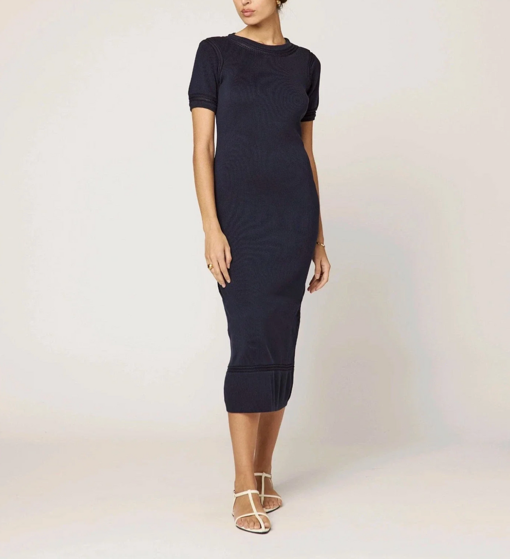 Morisette Midi Dress Midnight Blue