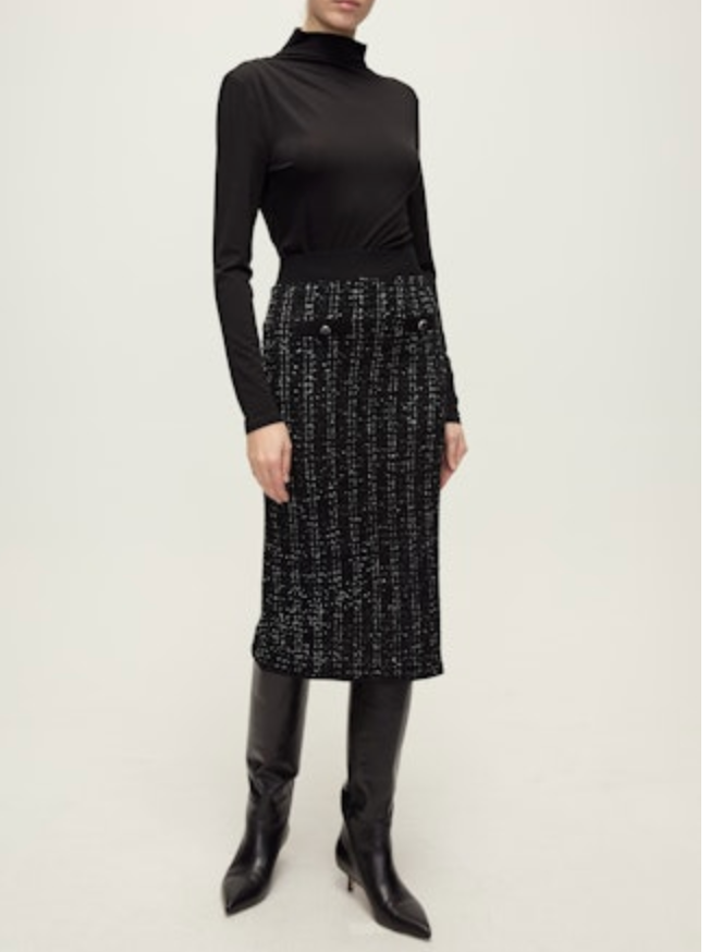 Corbin Knit Skirt Black