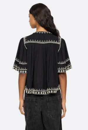 Mille Embroidery Sleeve Top