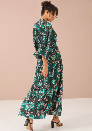 Taylor Dress Emerald Stained Glass Floral