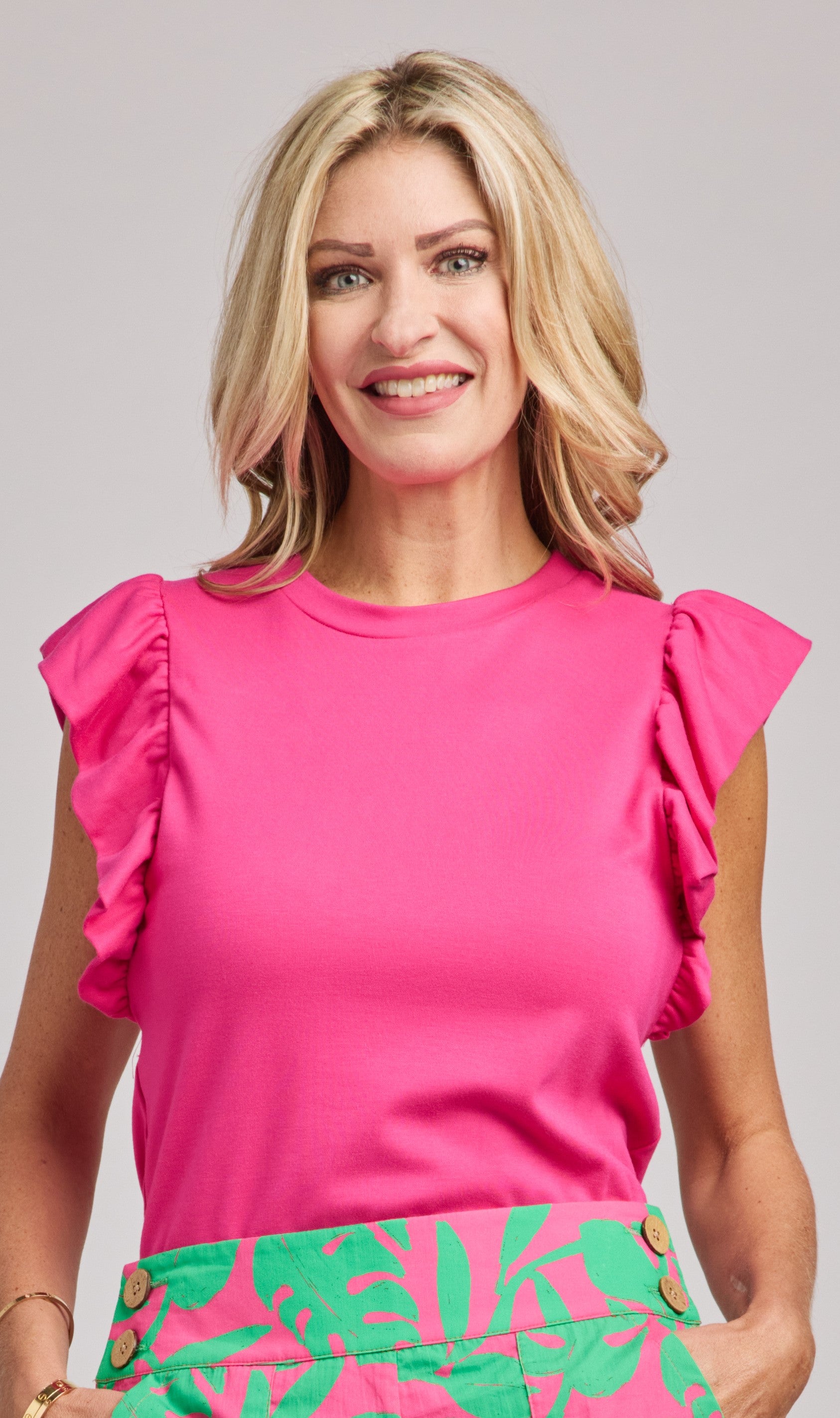 Aubree Top Pink – Twill