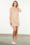 Suede Tank Dress - Beige