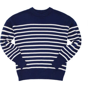 Navy Cream Stripe sweater