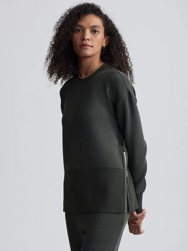 Lowry Longline Sweat Olive Marl