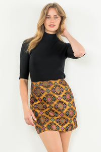 Flower Pattern Skirt Multi