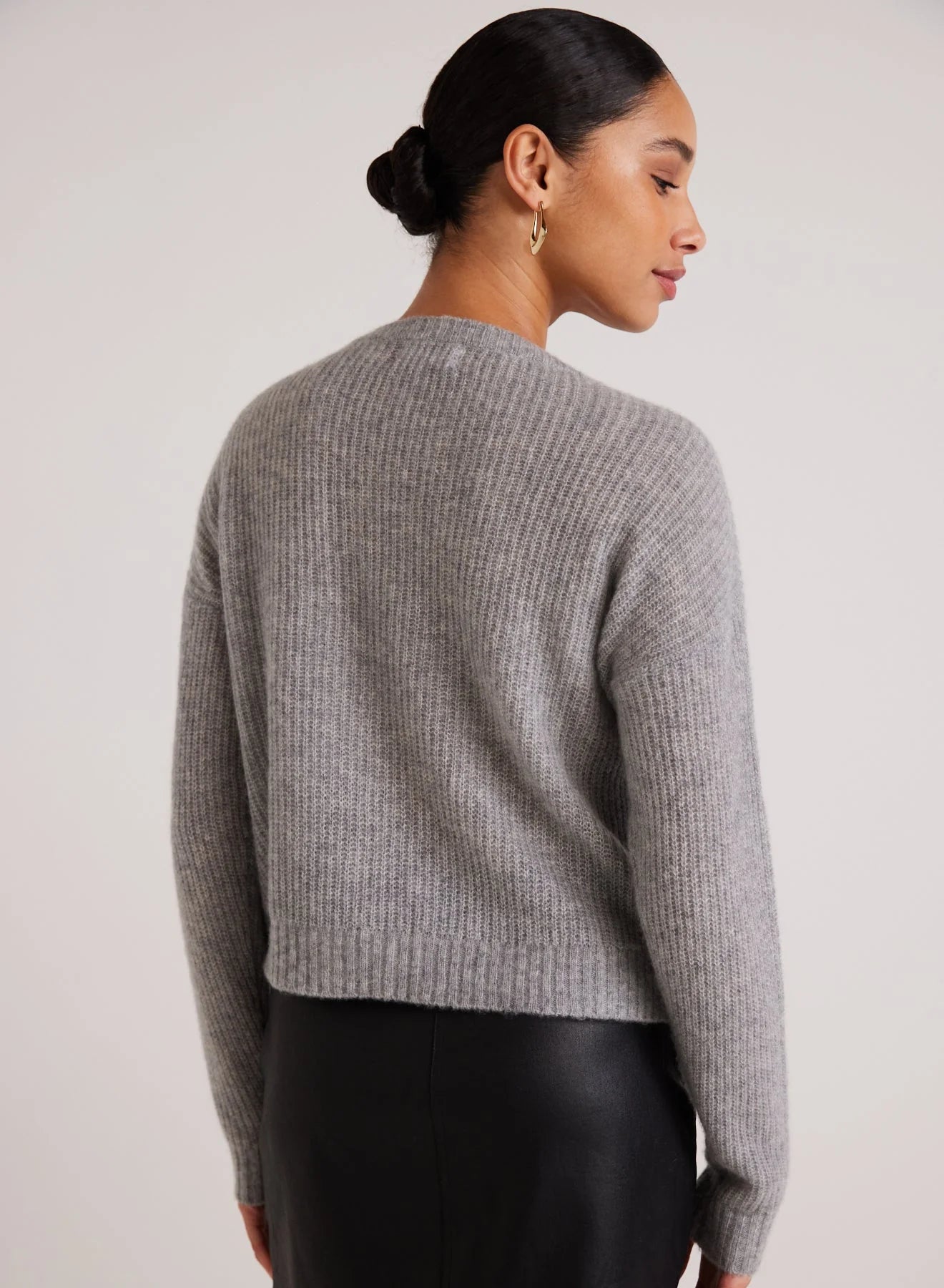 Drop Shoulder Sweater Heather Grey