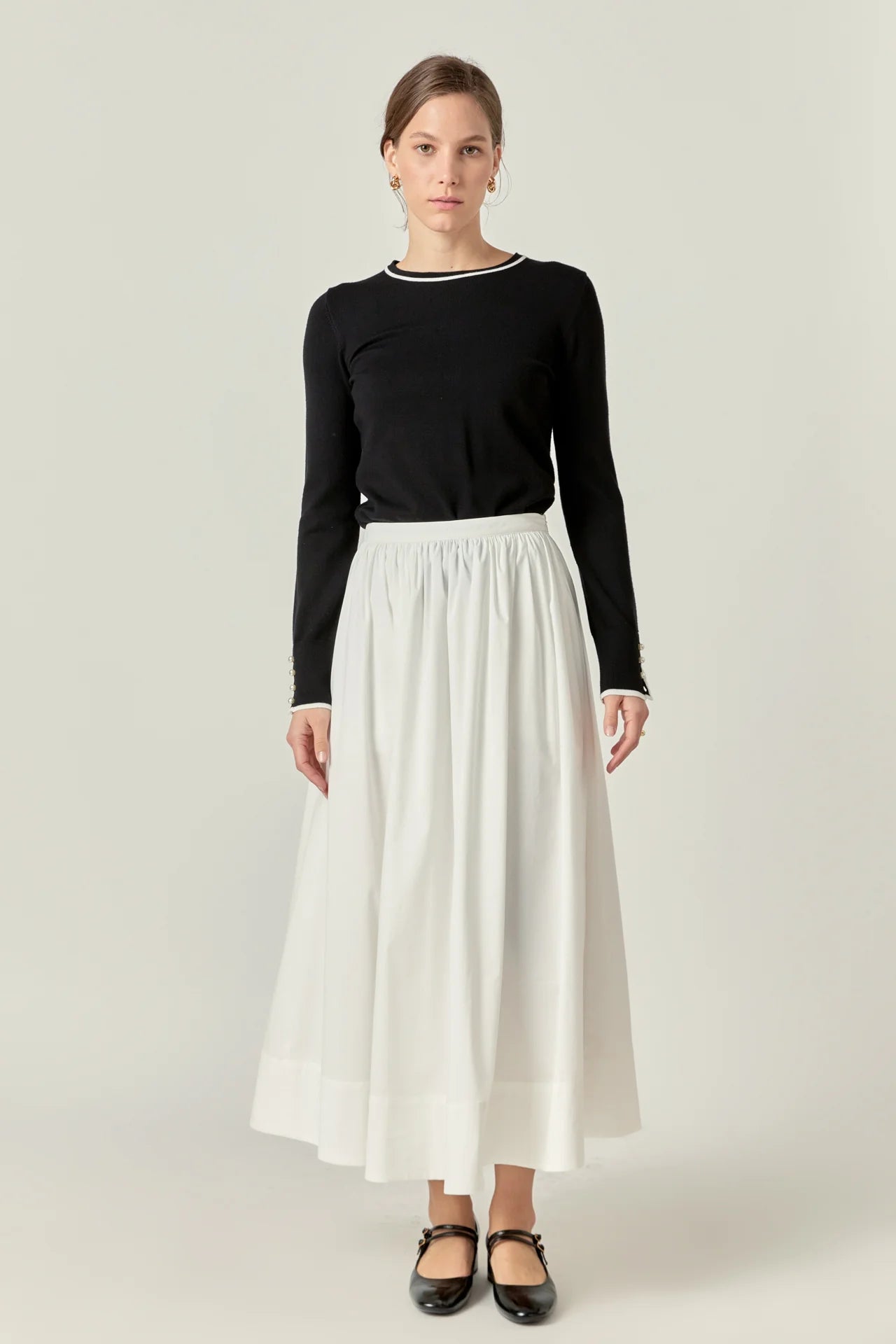 Flared Midi Skirt