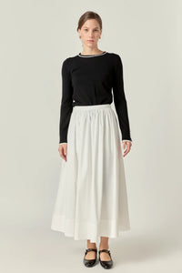 Flared Midi Skirt