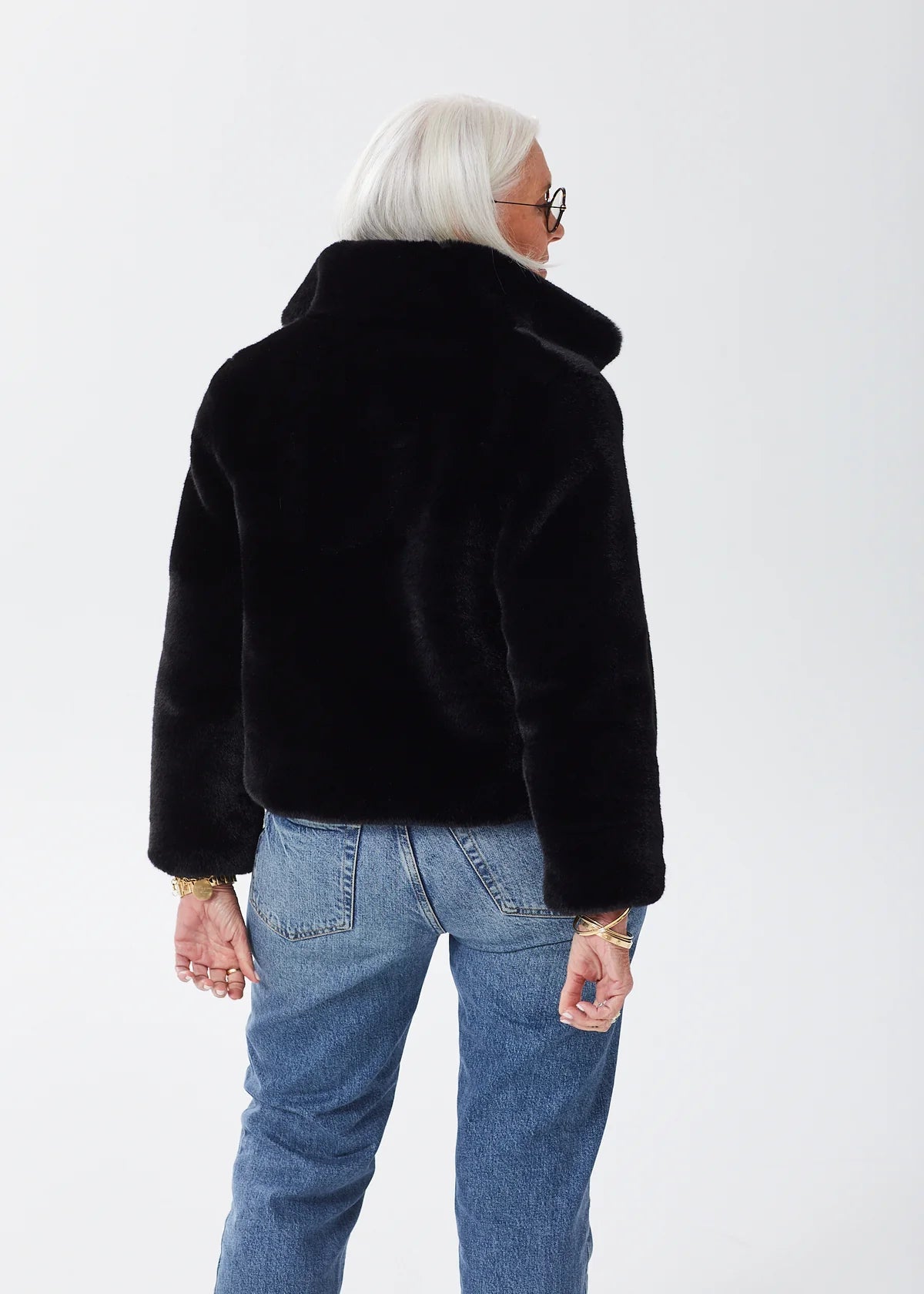 The Faux Fur Jacket Black