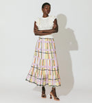 Gayle Ankle Skirt Saffron Hale Print