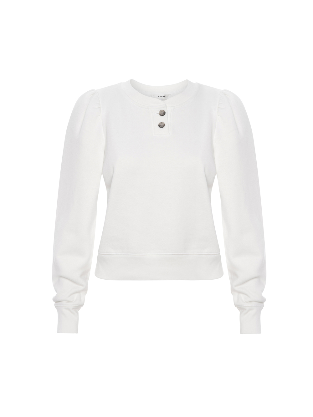 Femme Henley Sweatshirt White