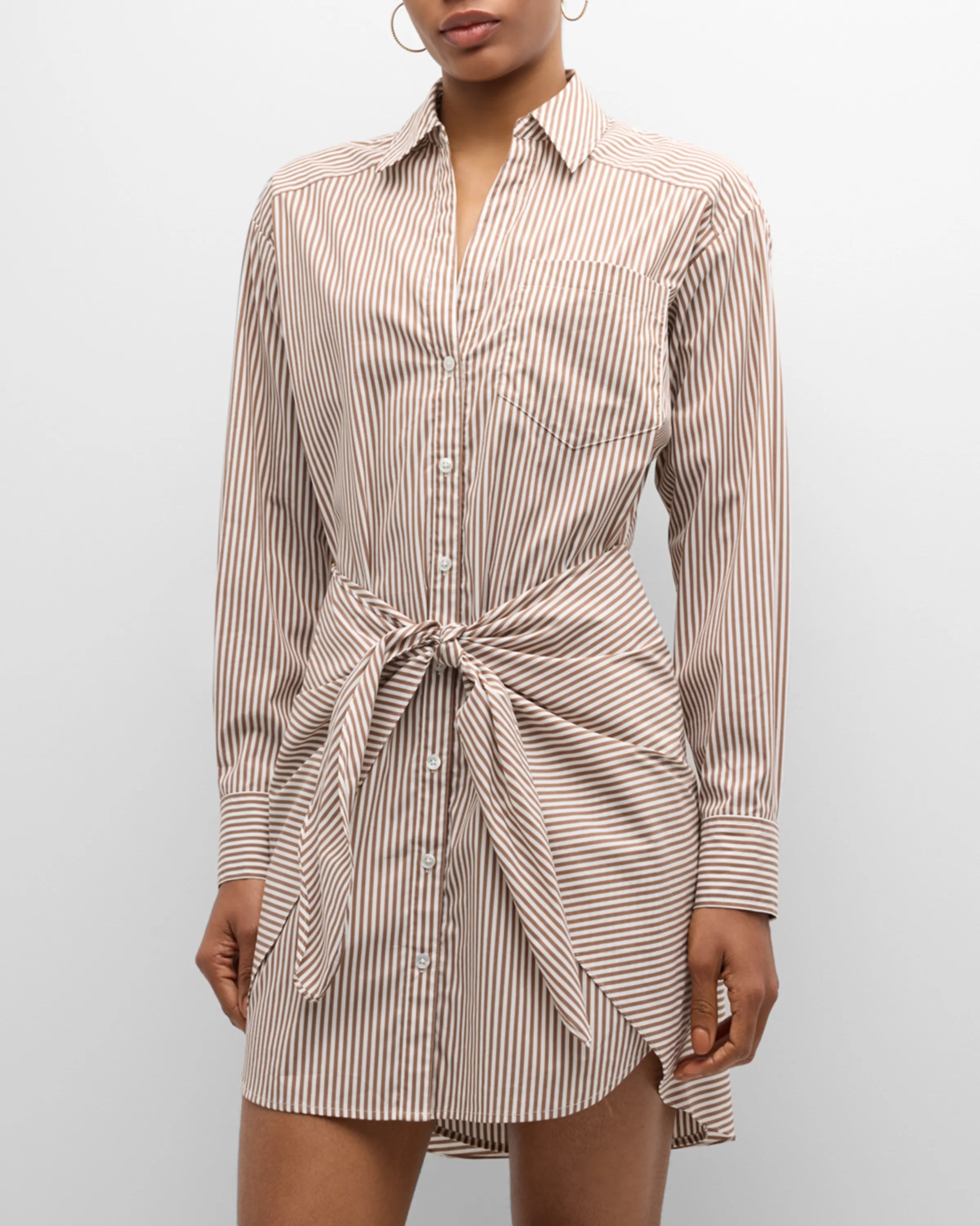 Roanoke Shirtdress Deep Ochre/White