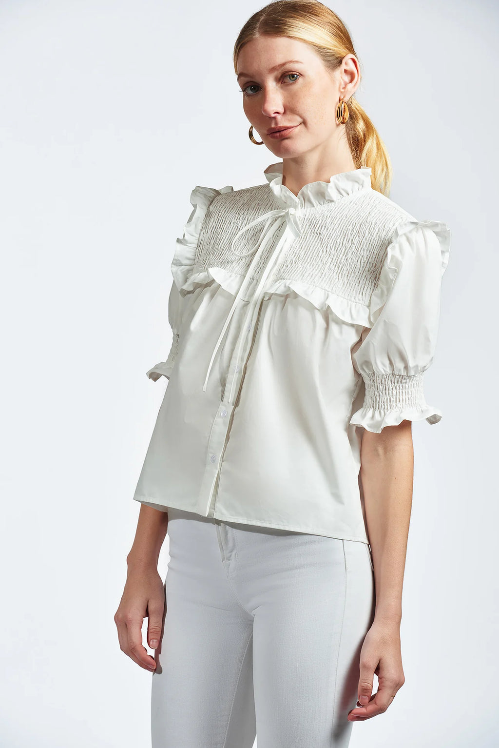 The Nicolette Shirt White
