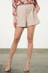 Suede Shorts Cream