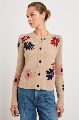 Millie Cardigan Mauve Meadow