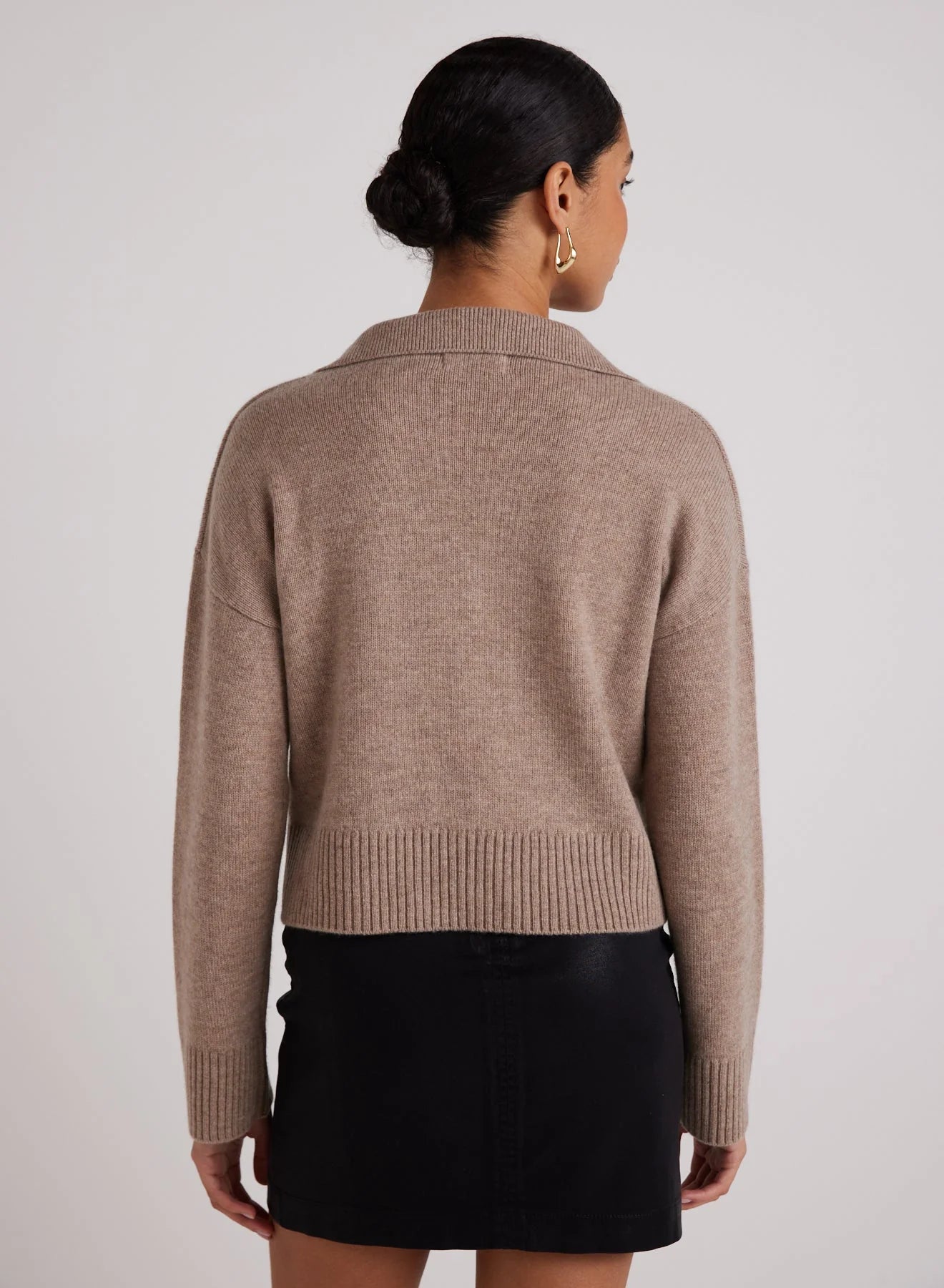 Pullover Collared Sweater Heather Fawn